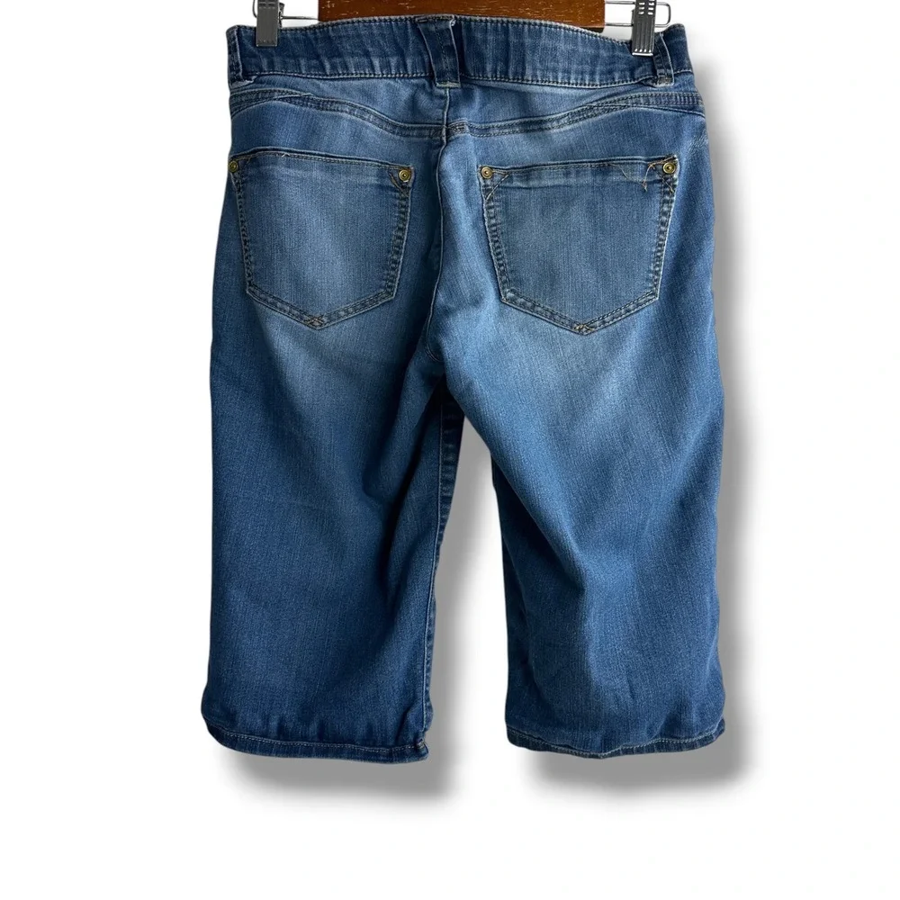 Wit & Wisdom Bermuda Shorts Womens 4 Blue Ab-solution Stretch Denim Knee Length